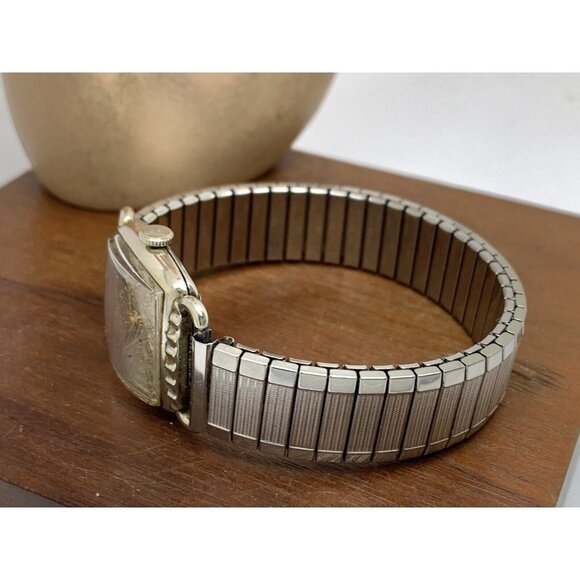 Bulova Men's Watch Vintage 1951 Swiss Hand Wind Silver Dial Gold Expansion Band - Picture 10 of 13